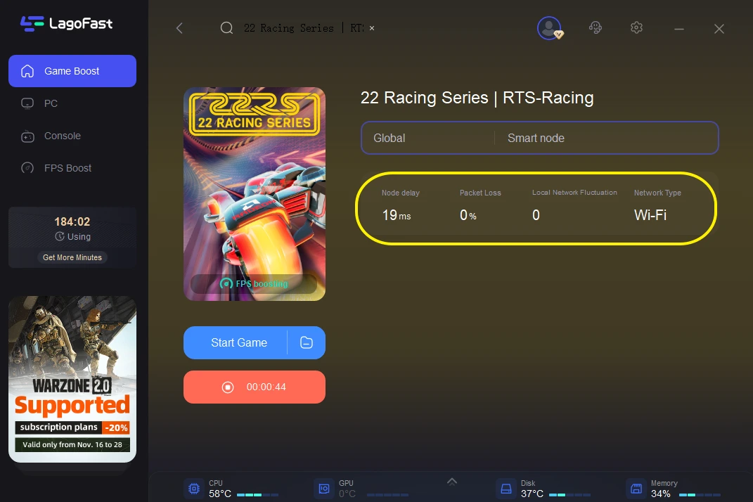 22 racng series rts racing