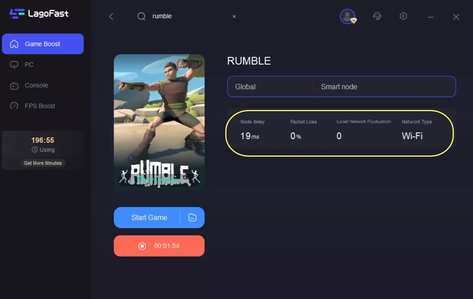 rumble-real ping